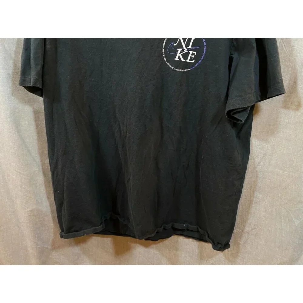 Nike Shirt Adult Extra Large Black Spell‎ Out Swoosh Pullover Tee Mens